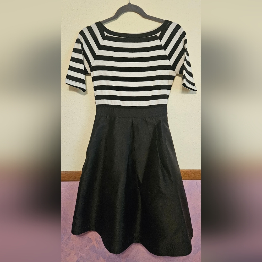 Black and white stripe dress
